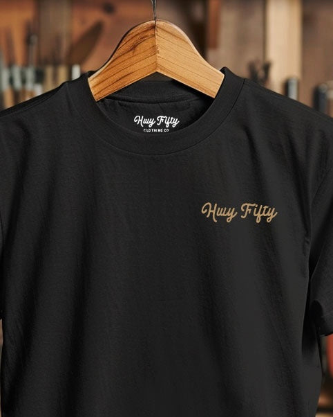 HWY Fifty Clothing Co. Logo Tee (front and back)